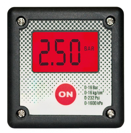 Manometer digital max. 16 bar mit Außengewinde DN6 1/8" AG, digitales Manometer